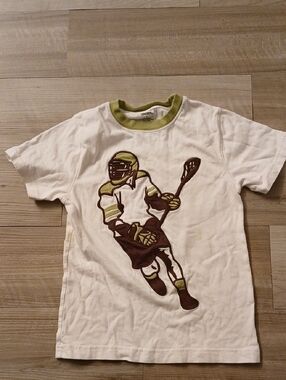 Gymboree Short-Sleeve Lacrosse Player Graphic Tee Size 6 Flaw (K)